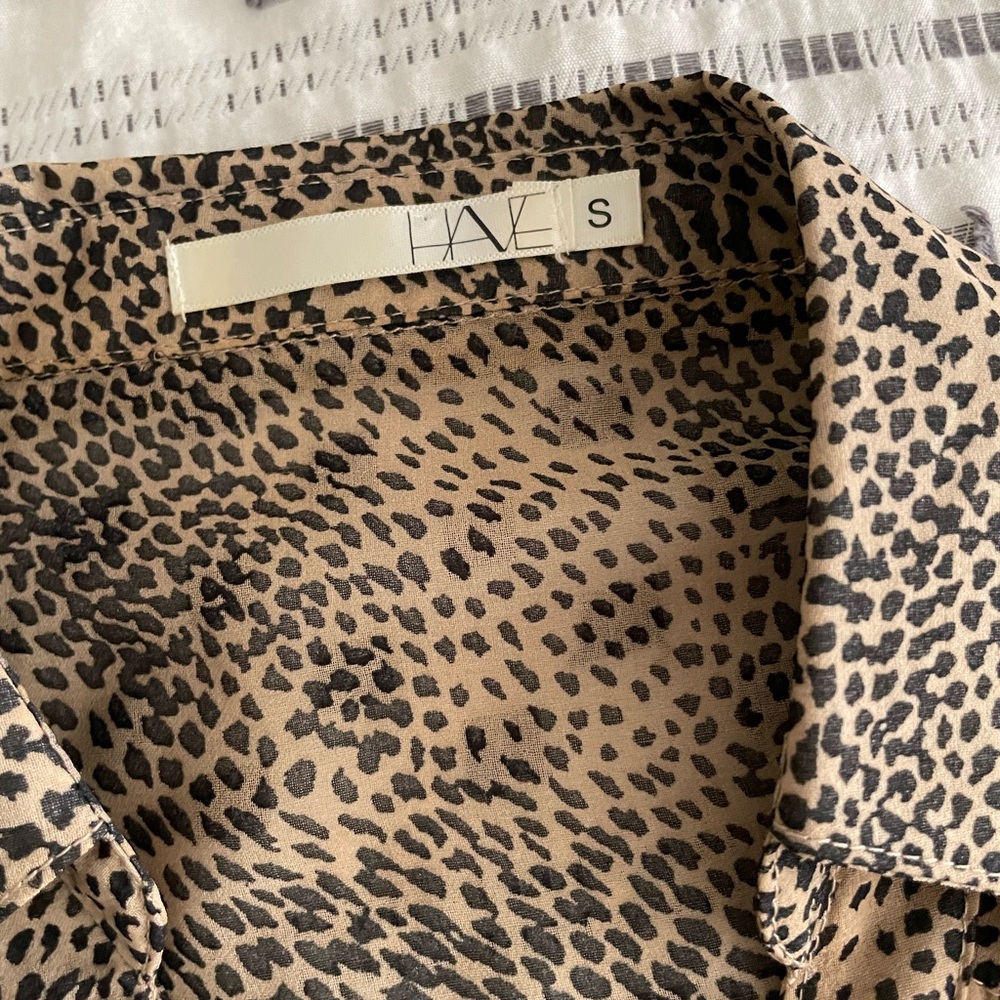Size small Cheetah button down top